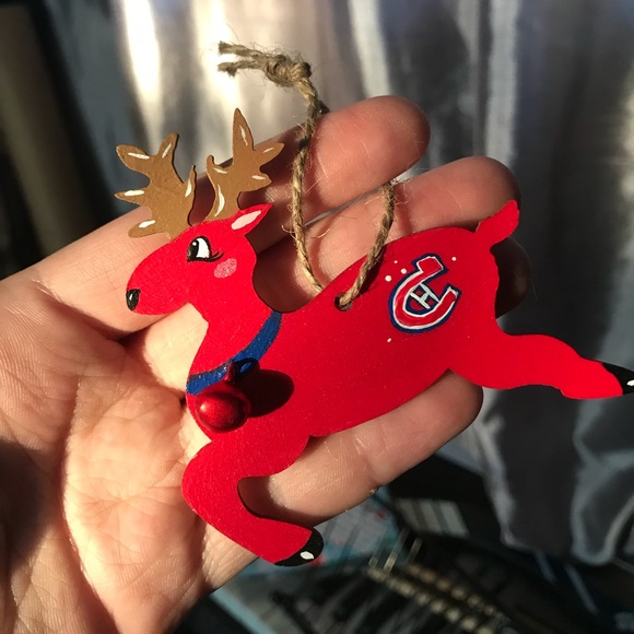 Handmade Other - Hockey reindeer Christmas ornaments